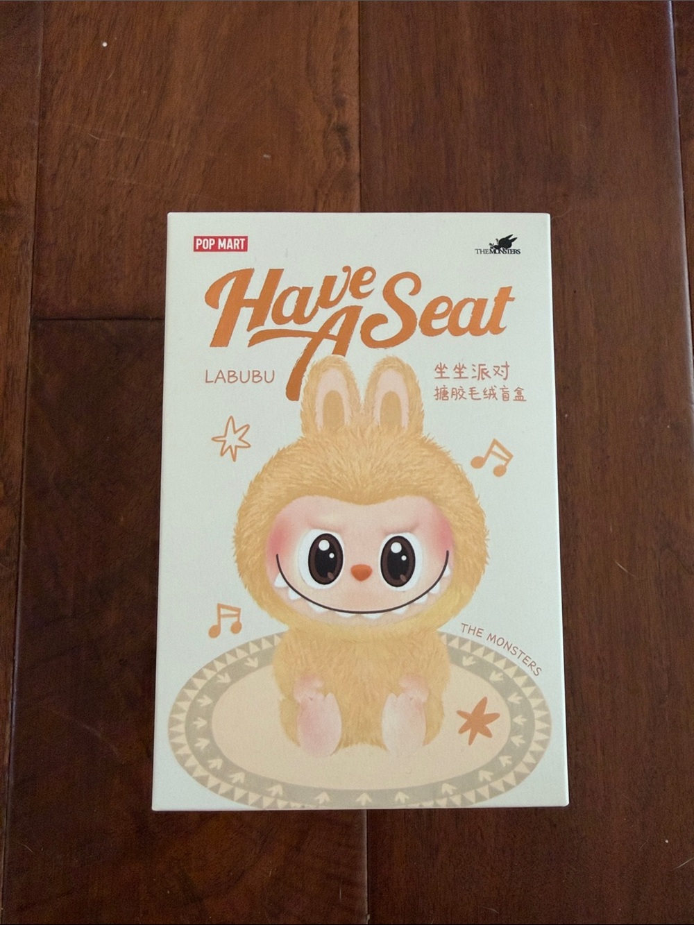 POP MART "Have A Seat" Labubu Plush Box - Cream & Peach